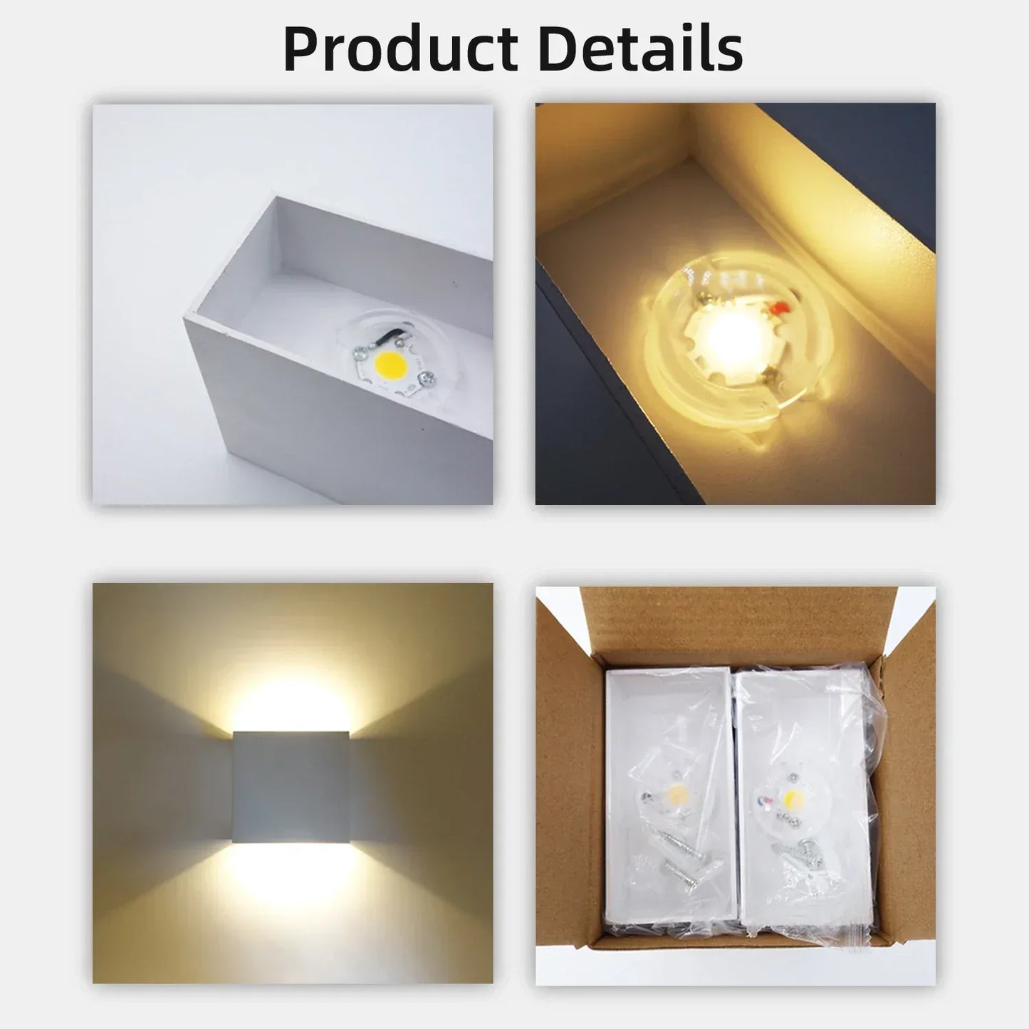 LED Wall Sconces 6W Modern Indoor Wall Lamp, White Up Down Wall Mount Lights for Living Room Hallway Bedroom Decor - Urbizia