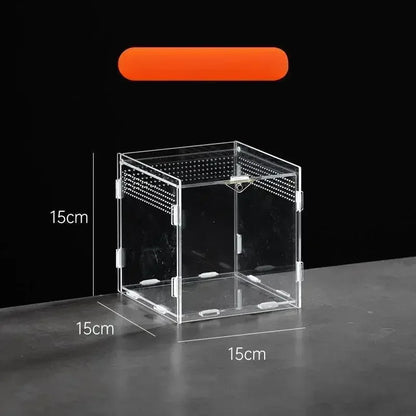 Reptile Habitat Terrarium Breeding Box Acrylic Case Nano Arboreal Tarantula Enclosure Spider Scorpion Bearded Dragon Habitat - Urbizia