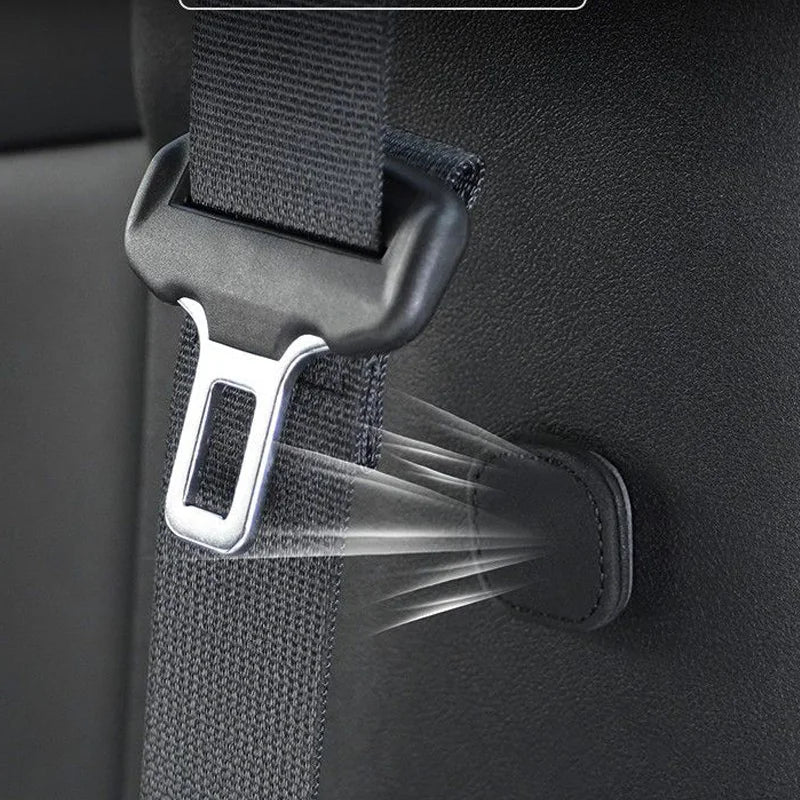 2Pcs Magnetic Car Seat Belt Holder Fixing Clip Pu Leather Seatbelt Limiter Stopper For Safety Belt Clip Prevent Falling