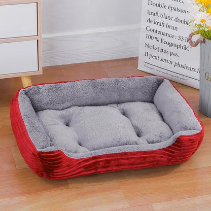 Color Square Winter Soft Warm House for Dog Bed for Dog Mat Waterproof Cat Bed Pet Bed for Large Medium Small Dog House - Urbizia