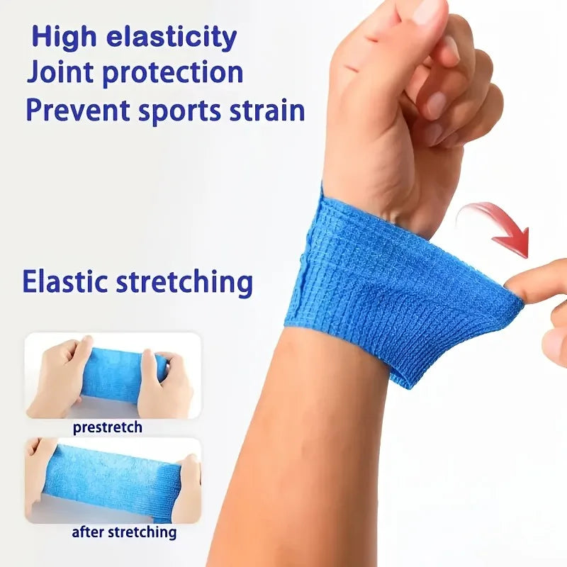 10pcs 2.5/5/10cm Non-Woven Universal Fit for Sports Elastic Foot Support Joint Protection Self-Adhesive Athletic Tape Bandage