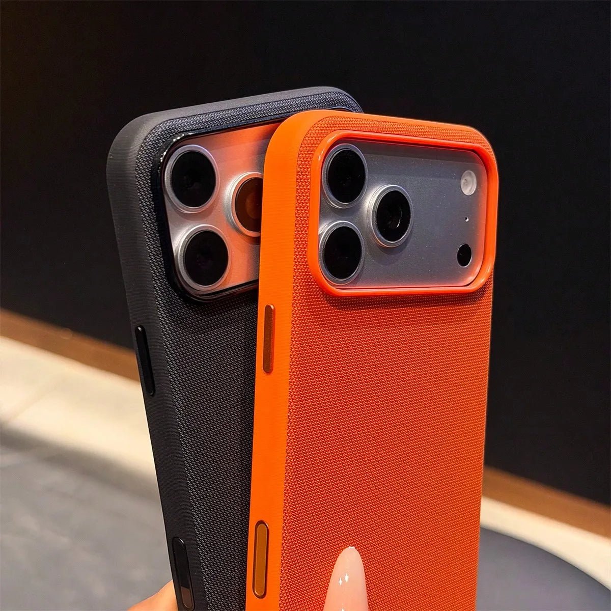 Luxury Tech Woven Fabric Magnetic Phone Case, Shockproof Scratch-Resistant Protective Cover with Magnetic Wireless Charging, Compatible with iPhone 18 Pro Max/17 Pro Max/16/15/14/13/Air