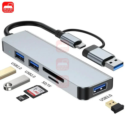 8-in-1 USB-C Hub Adapter with Card Reader