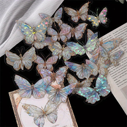20pcs Butterfly Pattern Sticker, Creative Multi-Purpose Decorative Sticker For Hand Account Decoration,School Supplies,Back To School