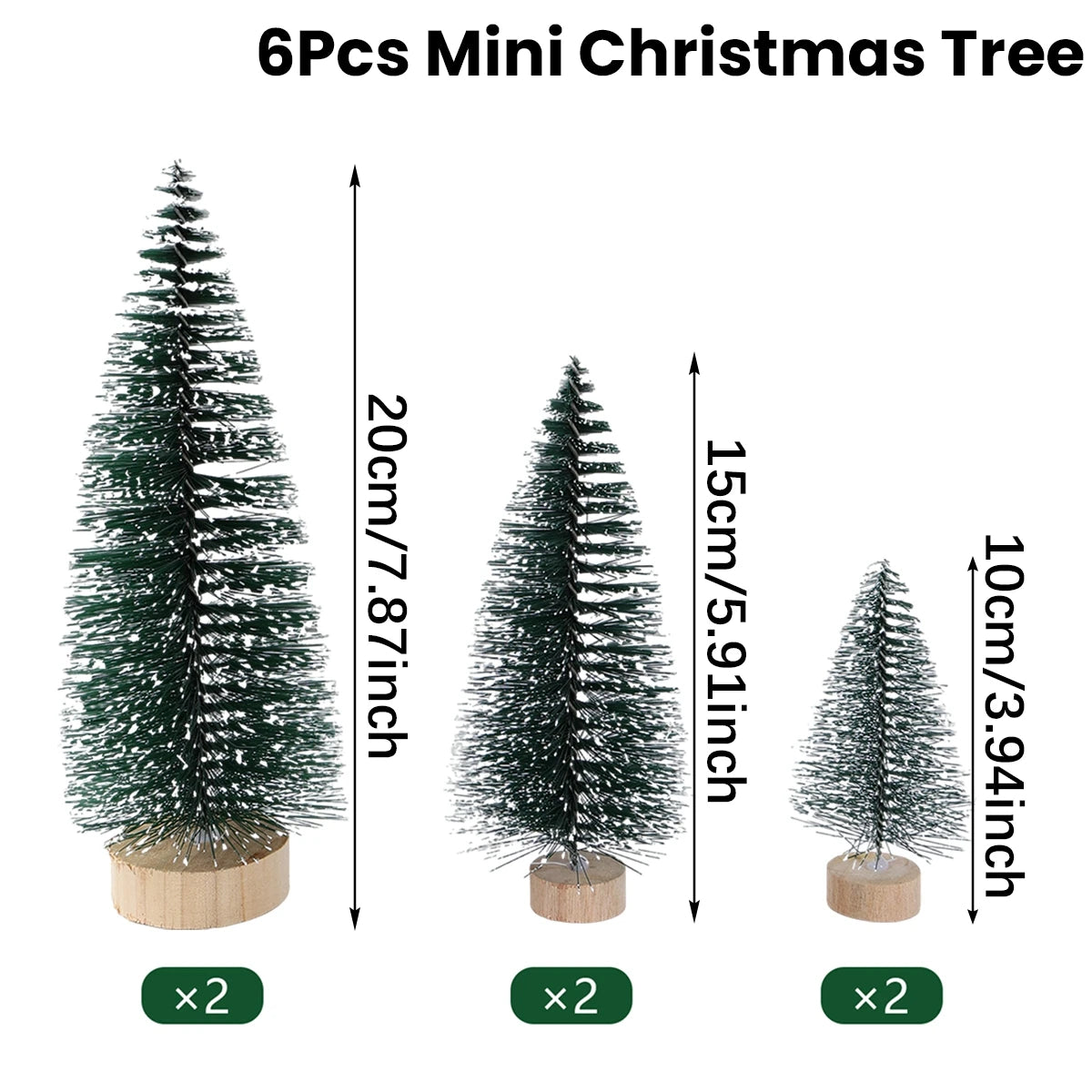 Artificial Mini Wooden Christmas Tree – Tabletop Ornament
