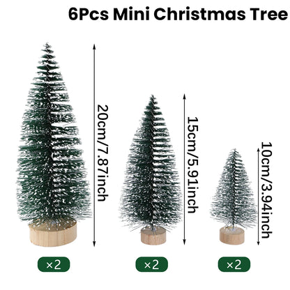 Artificial Mini Wooden Christmas Tree – Tabletop Ornament