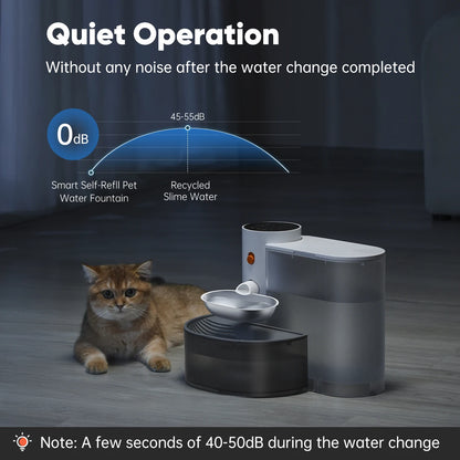 BOOTEELY Stainless Steel Bowl Pet Intelligent Pouring Water Dispenser Automatically Purifies The Wireless Drinking Bowl For Dogs