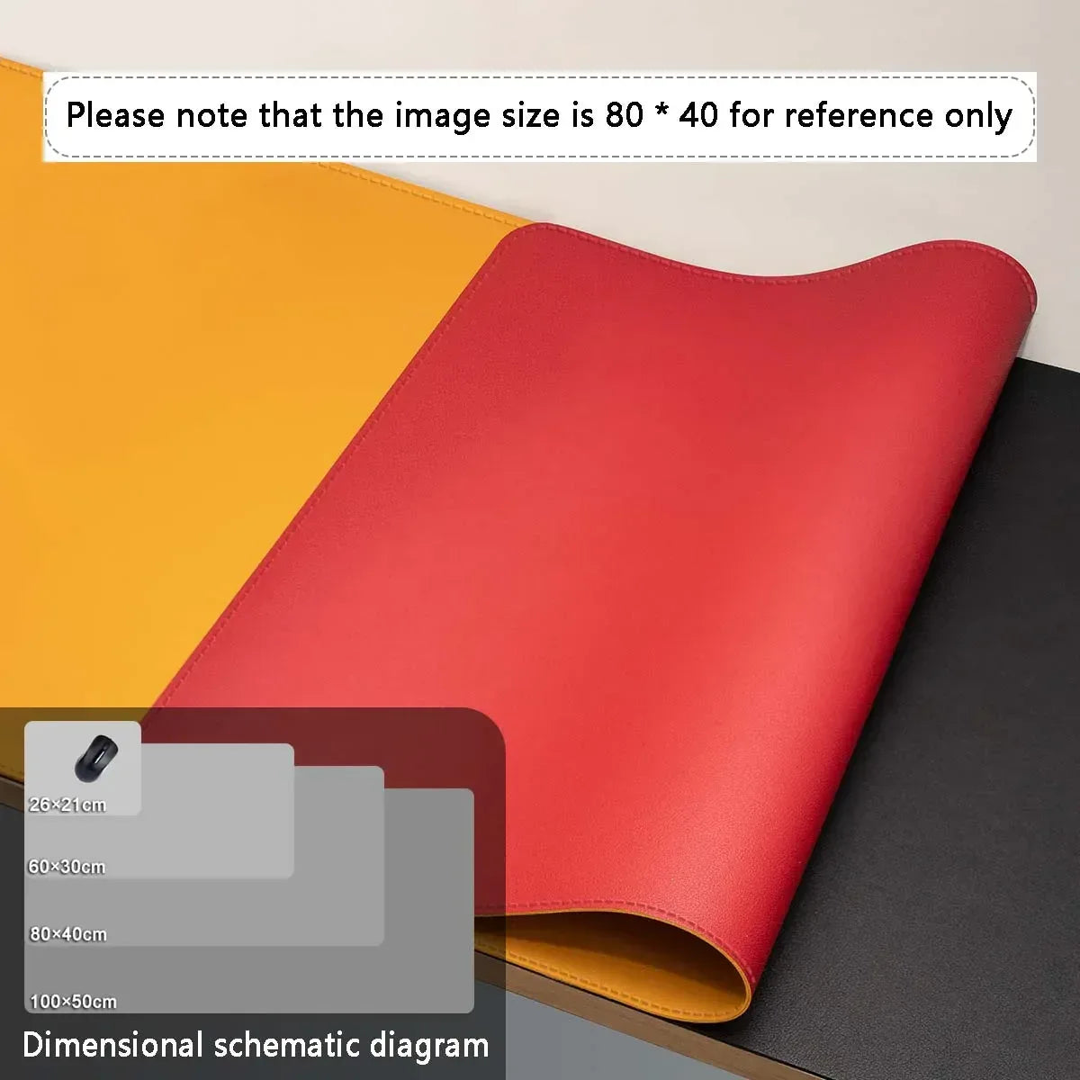 Mouse Pad Large Size Office Desk Protector Mat PU Leather Waterproof Desktop Keyboard Desk Pad Gaming Mousepad PC Accessories - Urbizia