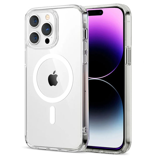YuexTi MagSafe Transparent Acrylic iPhone Case – Magnetic Wireless Charging