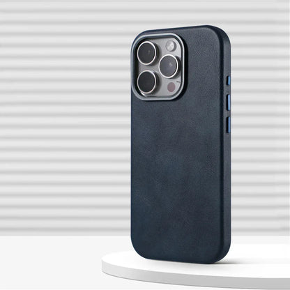 Luxury Retro Leather MagSafe Magnetic iPhone Case
