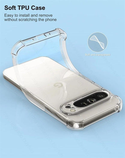Google Pixel Clear Slim TPU Case – Pixel 9 to 10 Series