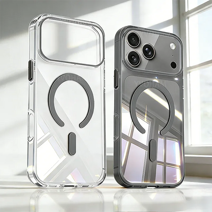 Transparent Thin PC For Magsafe Magnetic Case for iPhone 17 16 15 14 13 Pro Max Plus Air 16e Clear CandyColor Shockproof Cover