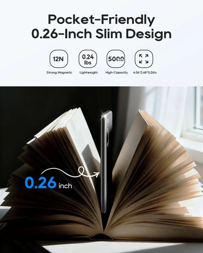 KUULAA Power Bank 5000mAh Magnetic Wireless Portable Charger External Battery 20W Fast Charging For iPhone 17 16 15 14 Pro Max