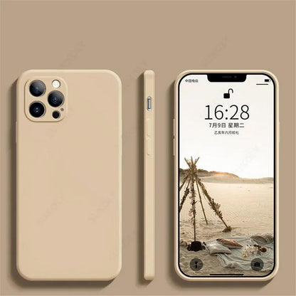 Shockproof Liquid Silicone Case for iPhone Slim TPU Cover