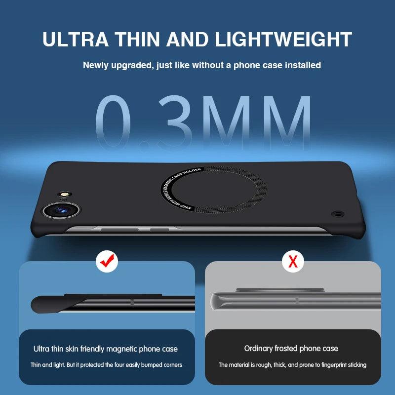 Magnetic Frameless Case for iPhone 16 Pro Max