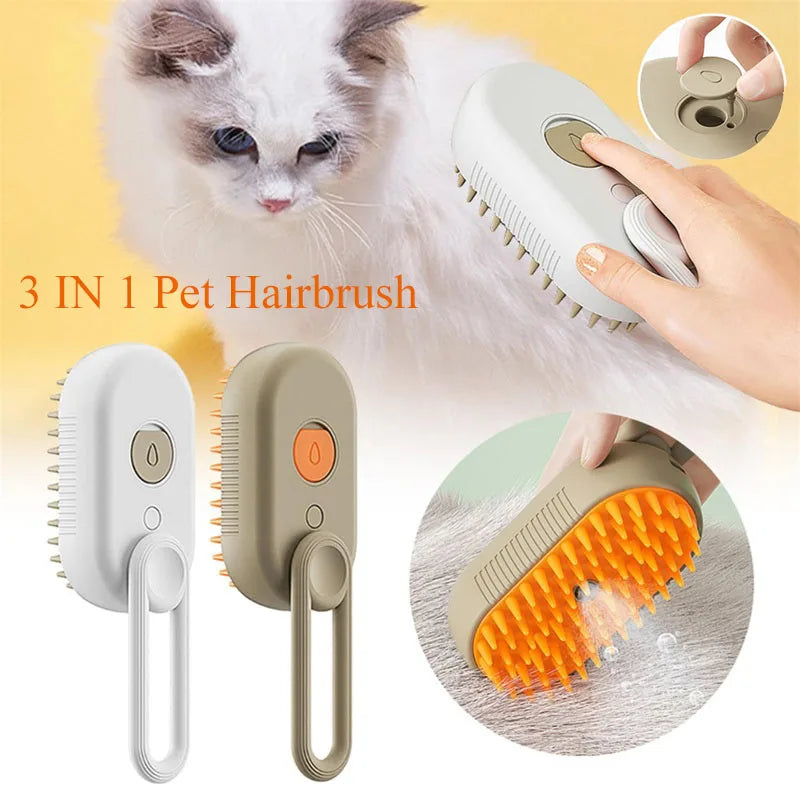 Pet Electric Steam Brush For Grooming