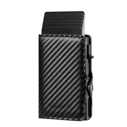 RFID Protection Credit Card Holder Carbon Fiber Id Bank Cardholder Coin Purse Minimalist Men Wallet Carteira Masculina Money Bag