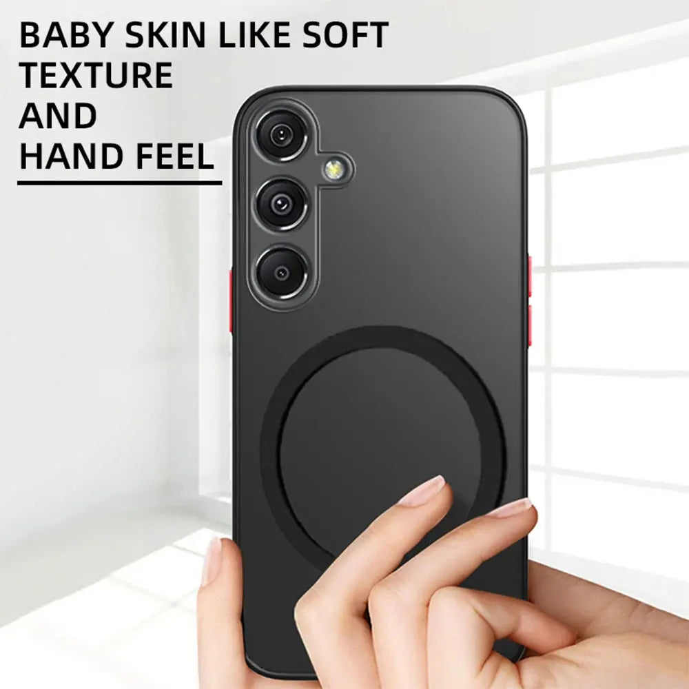 Luxury Matte Magnetic Phone Case for Samsung Galaxy A56 A55 A36 A35 A16 A25 A26 A15 A37 A17 A57 5G A07 4G Magnetic Phone Cover