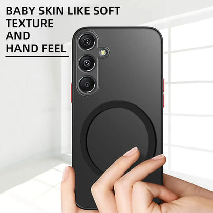 Luxury Matte Magnetic Phone Case for Samsung Galaxy A56 A55 A36 A35 A16 A25 A26 A15 A37 A17 A57 5G A07 4G Magnetic Phone Cover