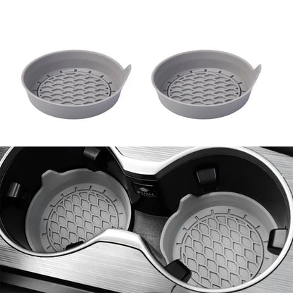 2/4pcs Car Cup Holder Coaster Silicone Cup Holder Insert Universal Non-Slip Cup Holders Car Accessories Interior Silent Cup Pad
