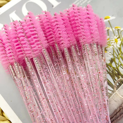 50-Pack Disposable Crystal Eyebrow & Mascara Brushes