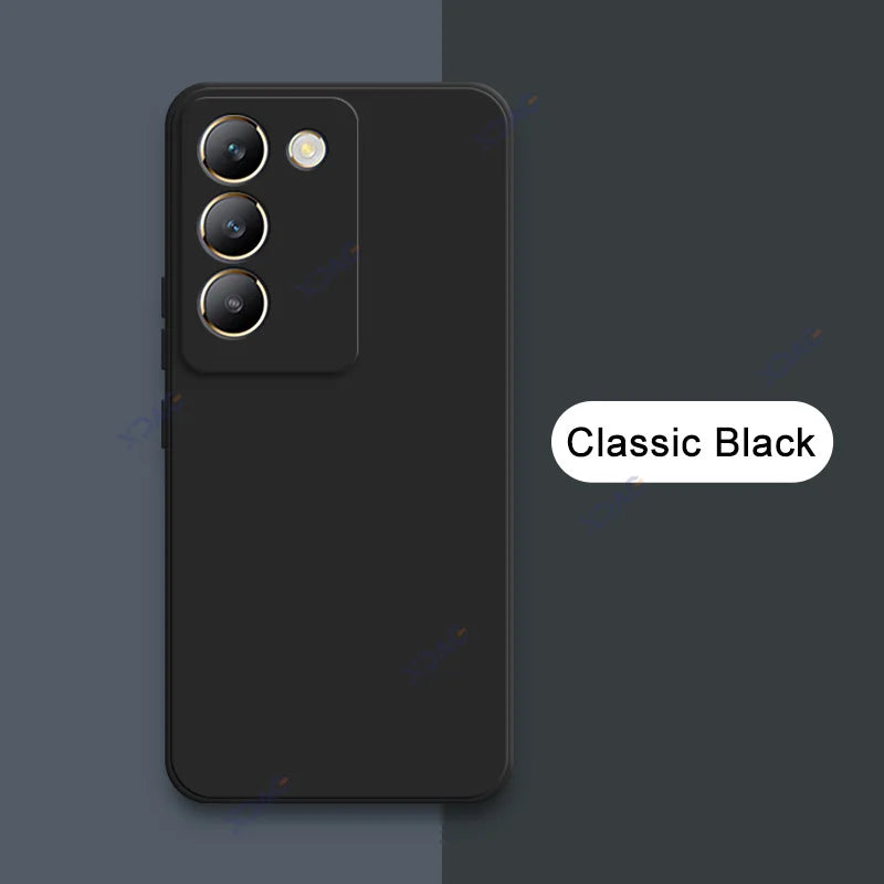 Luxury Dual Layer Cellphones Case Cover for VIVO V30 Lite V40 SE Lens Protection V30Lite V40SE Soft Square Liquid Silicone Armor