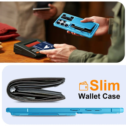 Samsung Galaxy S25 Ultra Case Wallet - Full Body Protective with Card Holder (4 Cards) Camera Cover & Kickstand for Women & Men