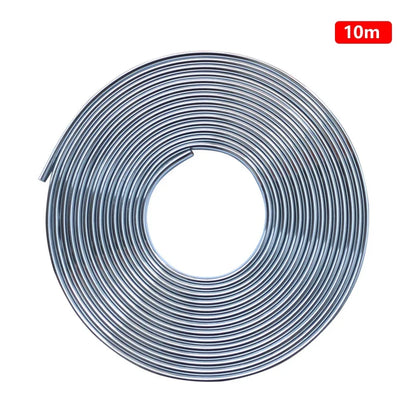 2/5/10M Chrome Car Door Edge Protection Strip Auto Door Anti Collision Strip Door Moldings Trim Adhesive Scratch Protector