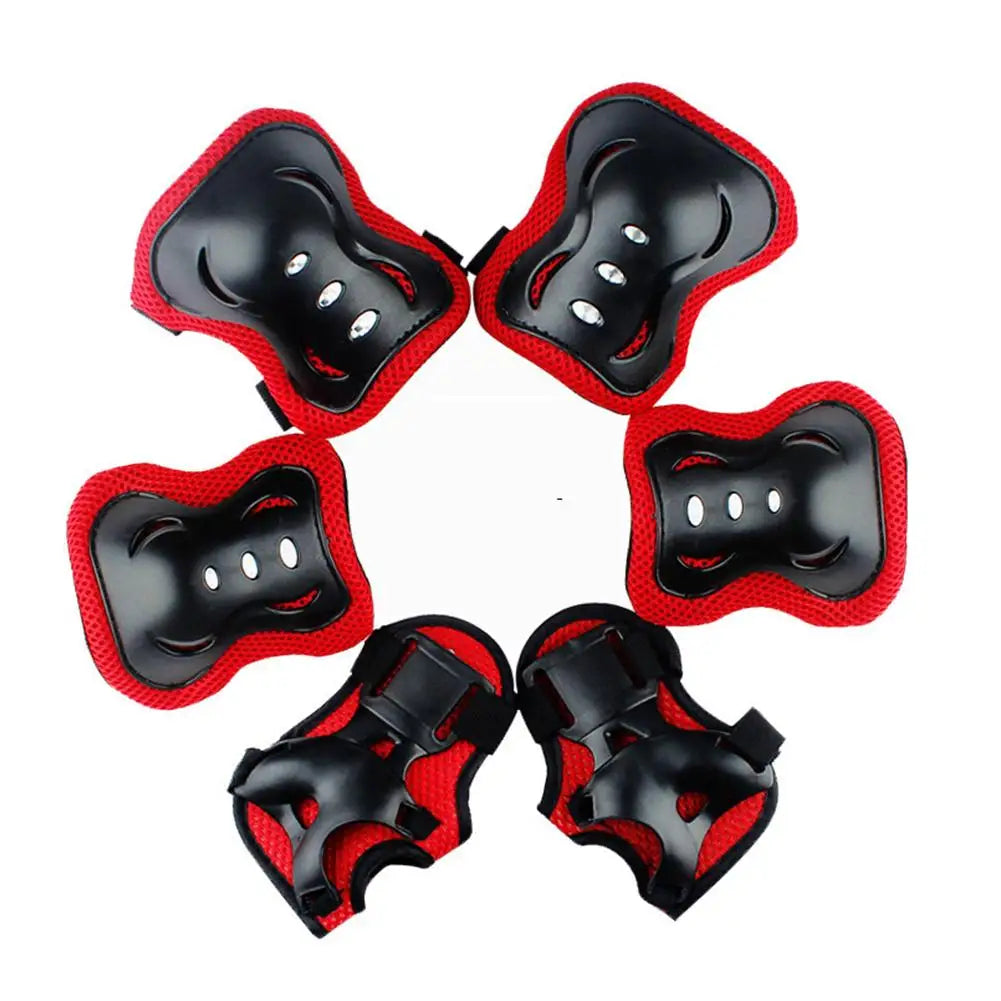6PCS Kids Protective Gear Set for 3-15 Years, Knee Elbow Pads & Wrist Guards for Skateboard Cycling Skating Scooter