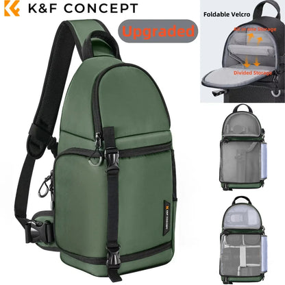 K&F CONCEPT Camera Bag Photography Backpack 10L Waterproof Camera Sling Backpack DSLR/SLR Camera Case For Sony DJI Fuji Bags