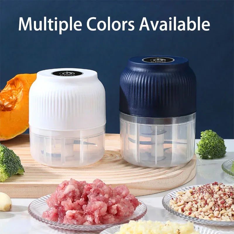 250ml Mini Wireless Electric Vegetable & Garlic Chopper – USB Rechargeable - Urbizia