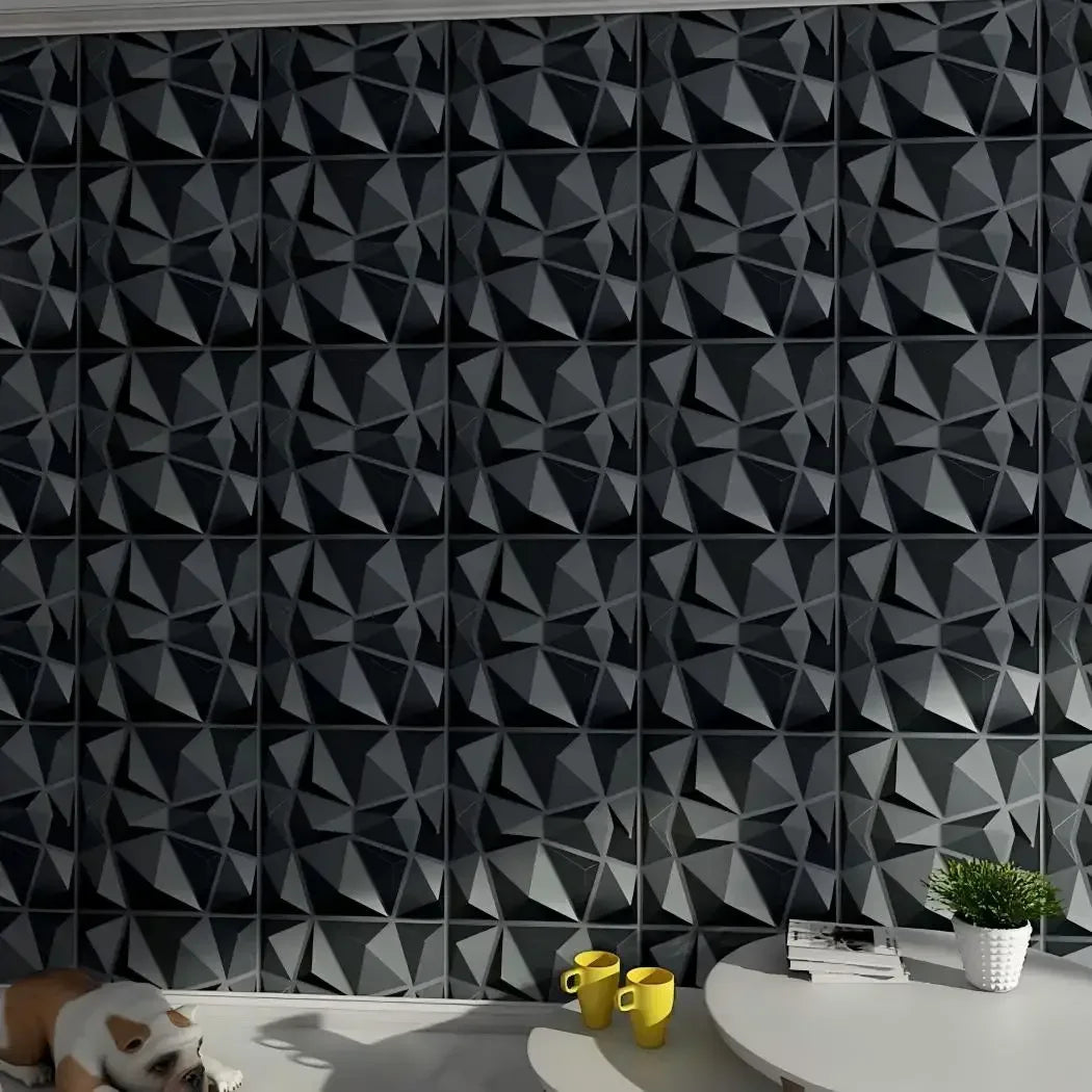 20PCS 3D Wall Panels 30x30cm Indoor Wall Decoration for Living Room Bedroom Hotel Office Mural Tile-Panel-Mold 3D Wall Sticker - Urbizia