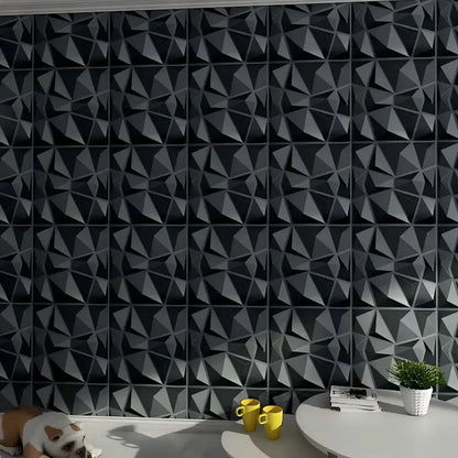 20PCS 3D Wall Panels 30x30cm Indoor Wall Decoration for Living Room Bedroom Hotel Office Mural Tile-Panel-Mold 3D Wall Sticker - Urbizia