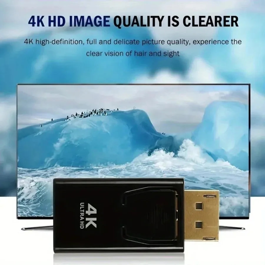 4K 30Hz/60Hz DP DisplayPort to HDMI-compatible Adapter Converter Display Port DP to HDTV Adapter Video Audio Laptop PC Laptop