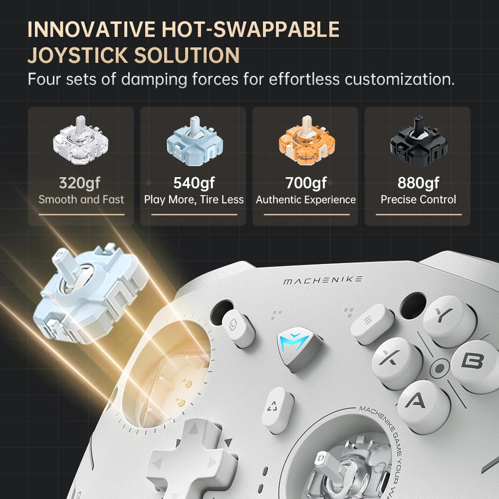 MACHENIKE G5Pro V2 Tri Mode Gaming Controller Optical Trigger ABXY Button Hot-Swappable Joystick 4K Resolution For Switch PC