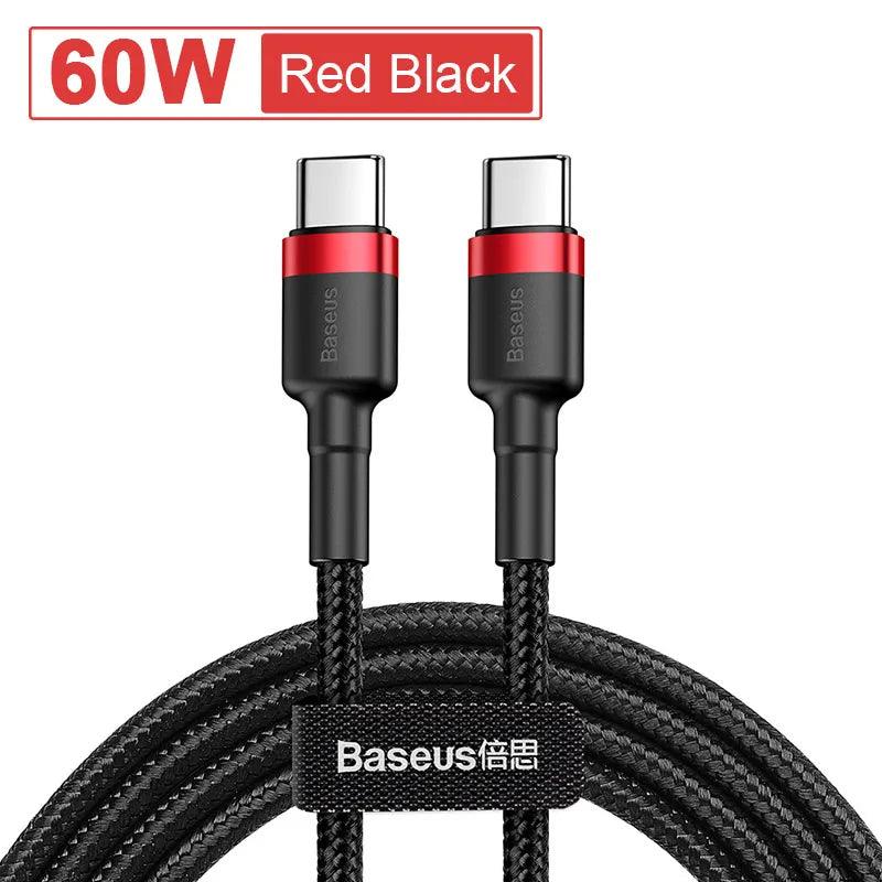Baseus 100W USB C to USB Type C Cable for MacBook Pro Quick Charge 4.0 Fast Charging For iPhone 17 16 15 Pro Max Charge Cable