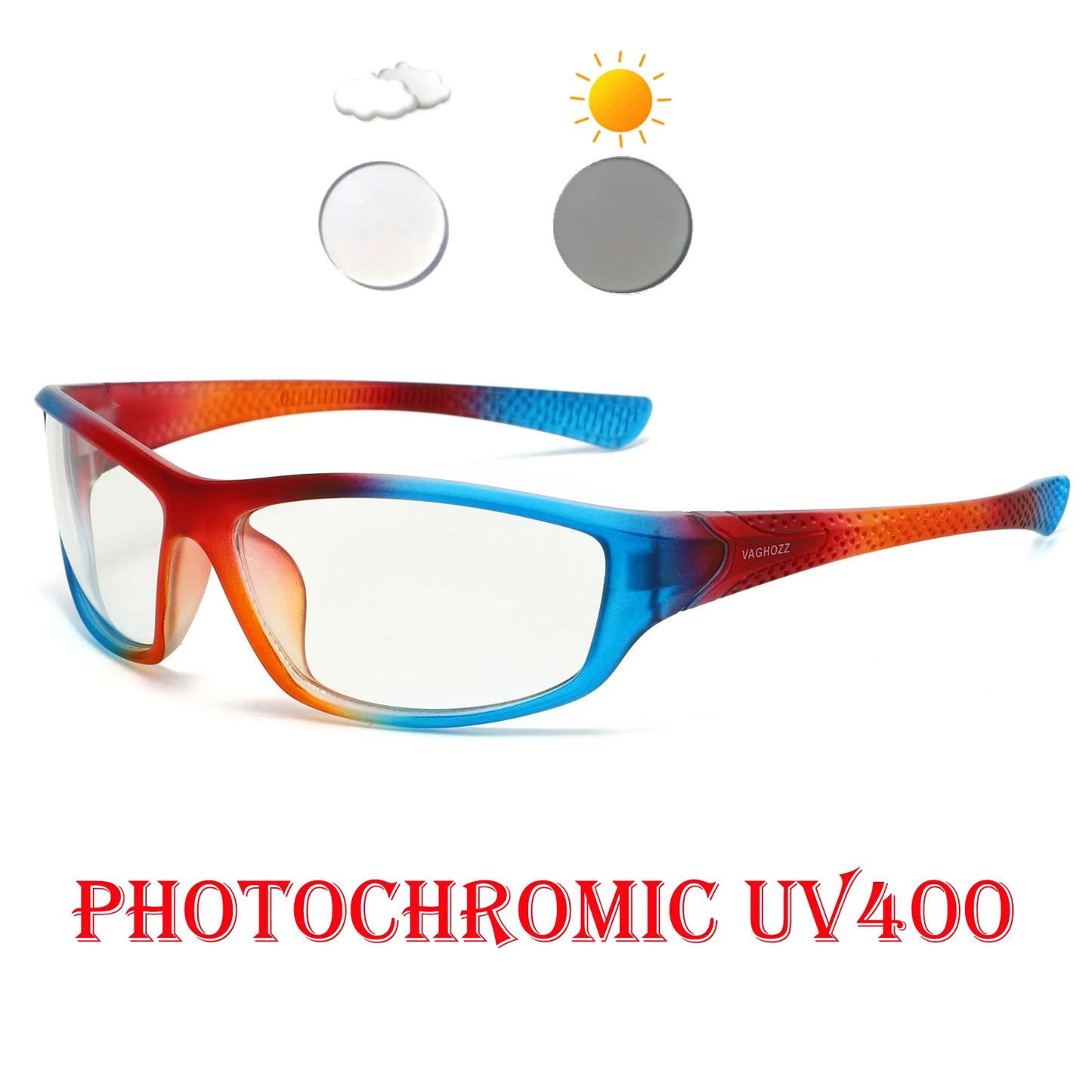 New Photochromic UV400 Hiking Cycling Sunglasses Men Women Outdoor Bicycle Sun Glasses Running Eyewear Sports Bike Goggles