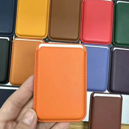 For Magsafe Official 1:1 Leather wallet Magnetic Card holder Case For iPhone 18 Pro 17 16 15 Pro Max Samsung Bag With Box Cover