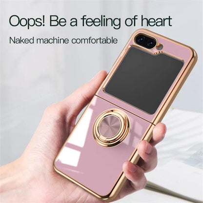 Plating Silicone Case for Samsung Galaxy Z Flip 5 4 3 Z Fold 5 ZFold ZFlip Fold5 Fold4 Flip5 Flip4 Flip3 Cover with Ring Holder