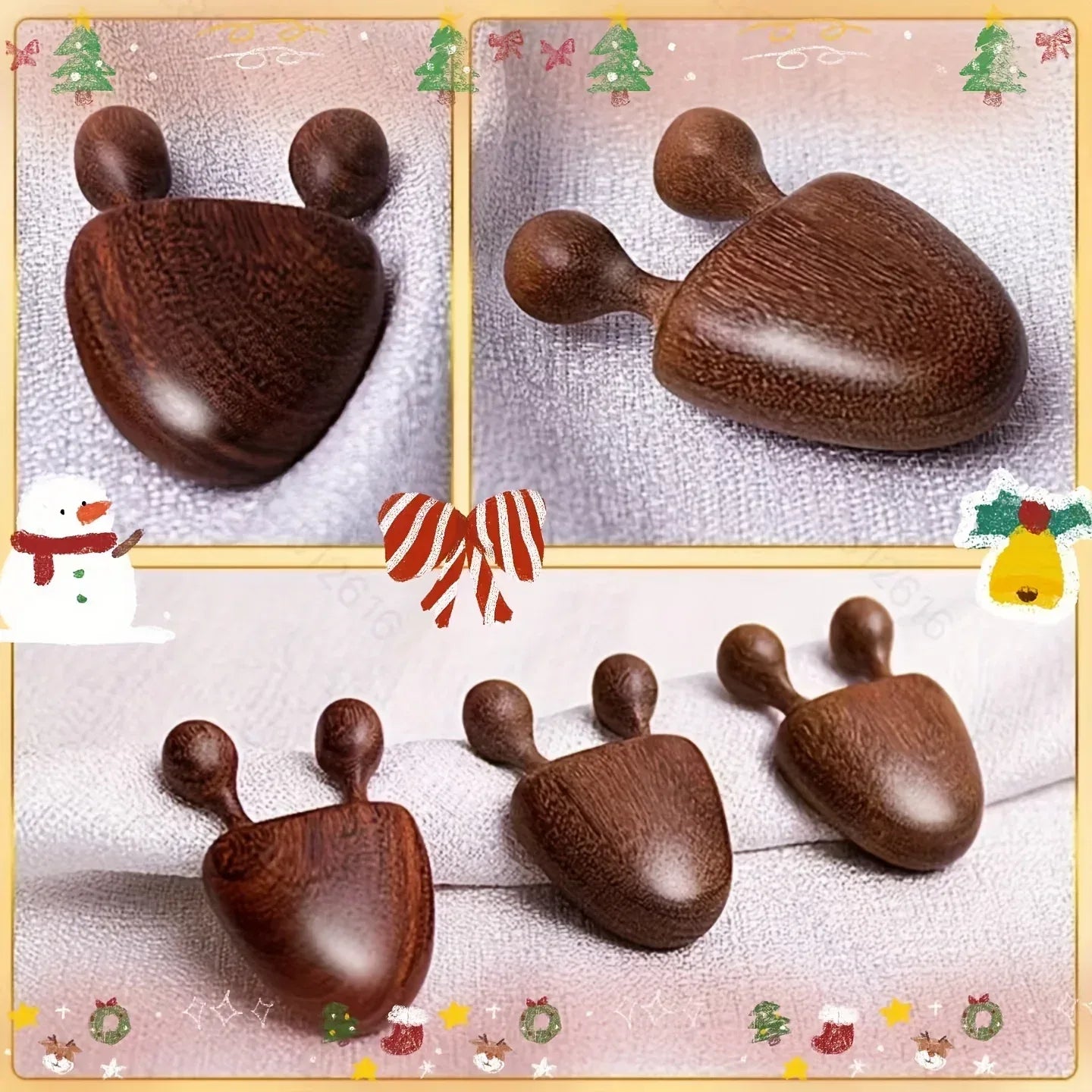 1pc Sandalwood Face Massager Nose & Face Massager - Eye Relief Tool Snail Facial Meridian Massage - Urbizia