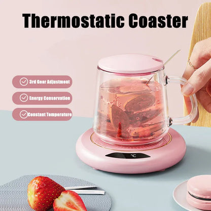 USB Thermostatic Heating Cup Coaster – 3 Level Temperature Control