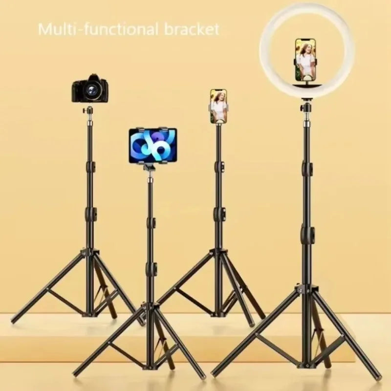 Foldable 56cm-160cm Extendable Mobile phone live support photo tripod multi-functional video recording selfie landing tripod