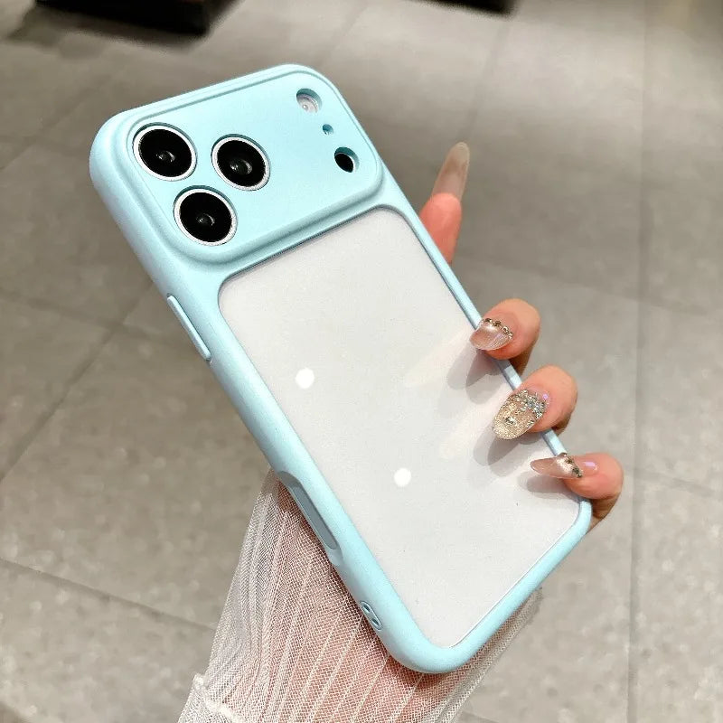 Silicone Camera Touch Buttons Crystal Clear Case for IPhone 18 16 15 14 13 Pro Max 17 Air Candy Lens Protection Shockproof Cover