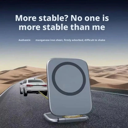 Ultrathin Magnetic Car Phone Holder Adjustable Foldable Anti shake Vehicle Navigation Stand Universal for Car and Desktop