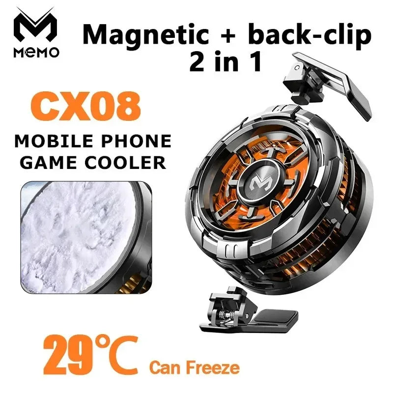 MEMO CX08 Ice Cooling Phone Fan Magnetic & Clip-On 15W Cooler