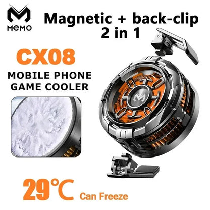 MEMO CX08 Ice Cooling Phone Fan Magnetic & Clip-On 15W Cooler
