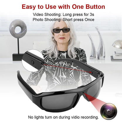 Portable 1080P HD Mini Glasses Camera Video Recorder Wearable Sunglasses Camera Outdoor Sports DV DVR Surveillance Camcorder