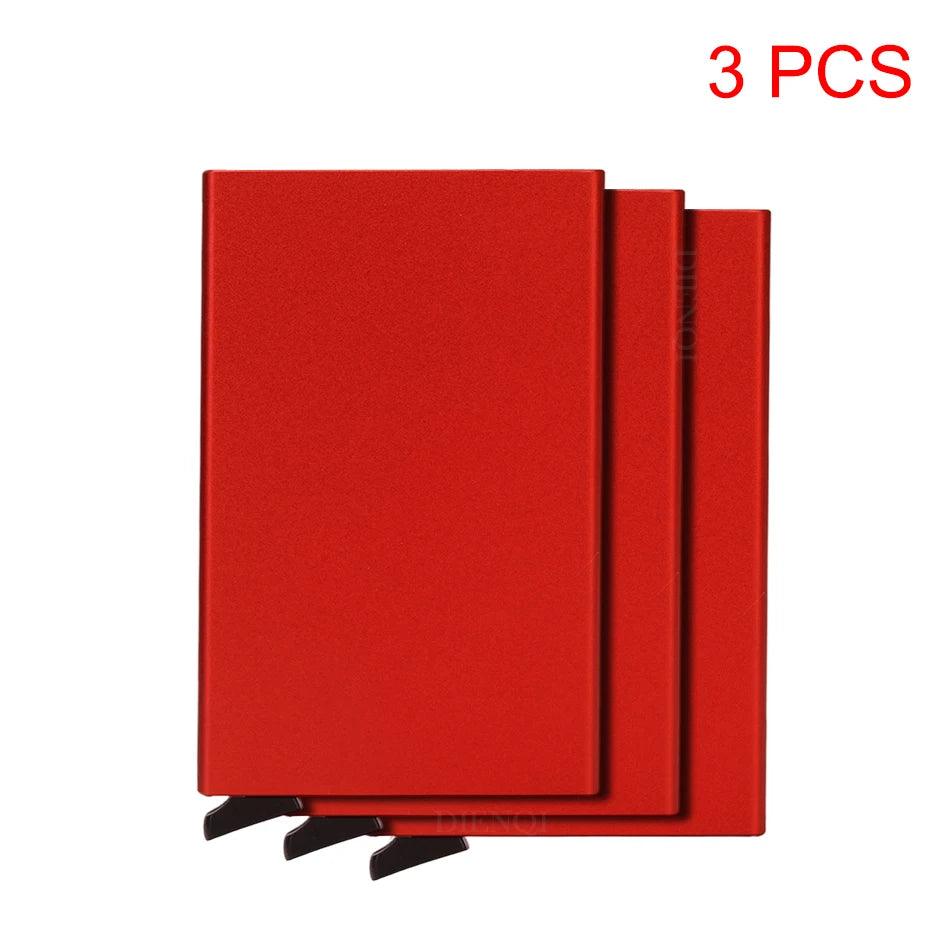 Rfid Smart Wallet Card Holder Metal Thin Slim Men Women Wallets Pop Up Minimalist Wallet Small Black Purse Vallet Walets for Men