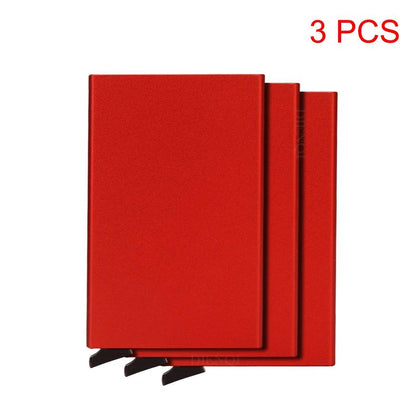Rfid Smart Wallet Card Holder Metal Thin Slim Men Women Wallets Pop Up Minimalist Wallet Small Black Purse Vallet Walets for Men