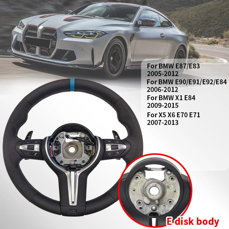 For BMW E90 E87 E83 E92 E84 E70 E71 F20 F23 F30 F34 F10 F25 F48 F15 Upgrade Steering Wheel Leather Modify New Style